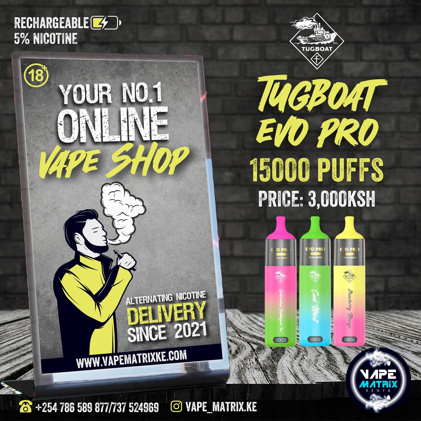 TUGBOAT EVO PRO 15 PUFFS