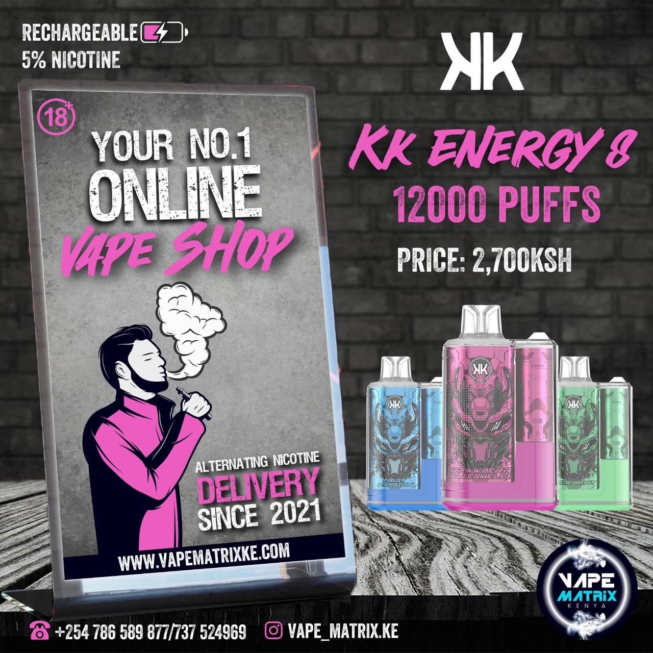 KK ENERGY 8 12 PUFFS 5% nic