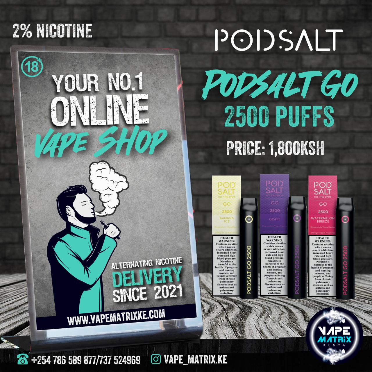 PODSALT GO 25 PUFFS 2% nic