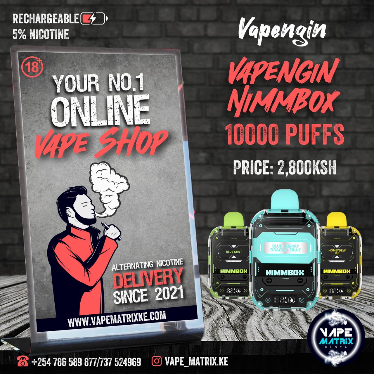 VAPENGIN  NIMBOX 1 PUFFS 5%nic